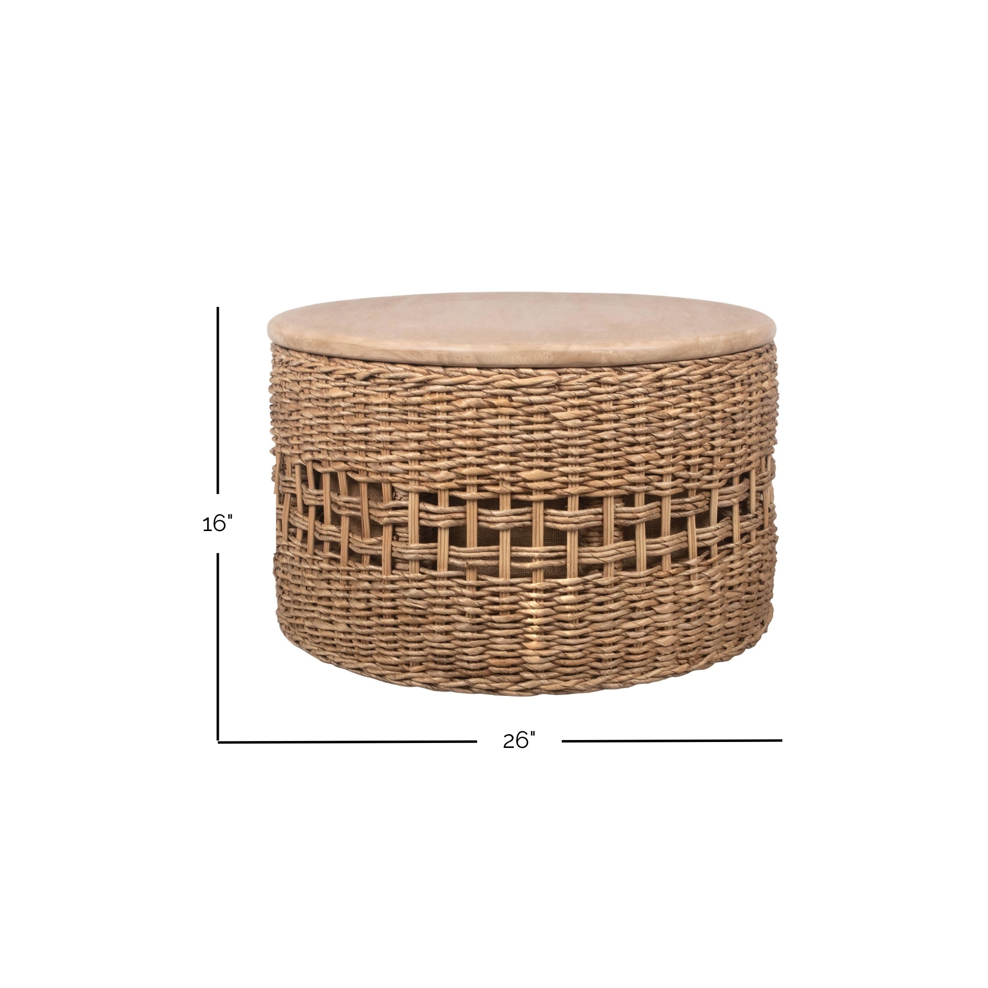 Laguna Lattice Weave Storage Coffee Table, Set of 2
