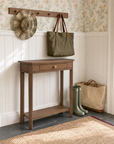 Charlotte Bayur Wood Console Table with Storage Drawer