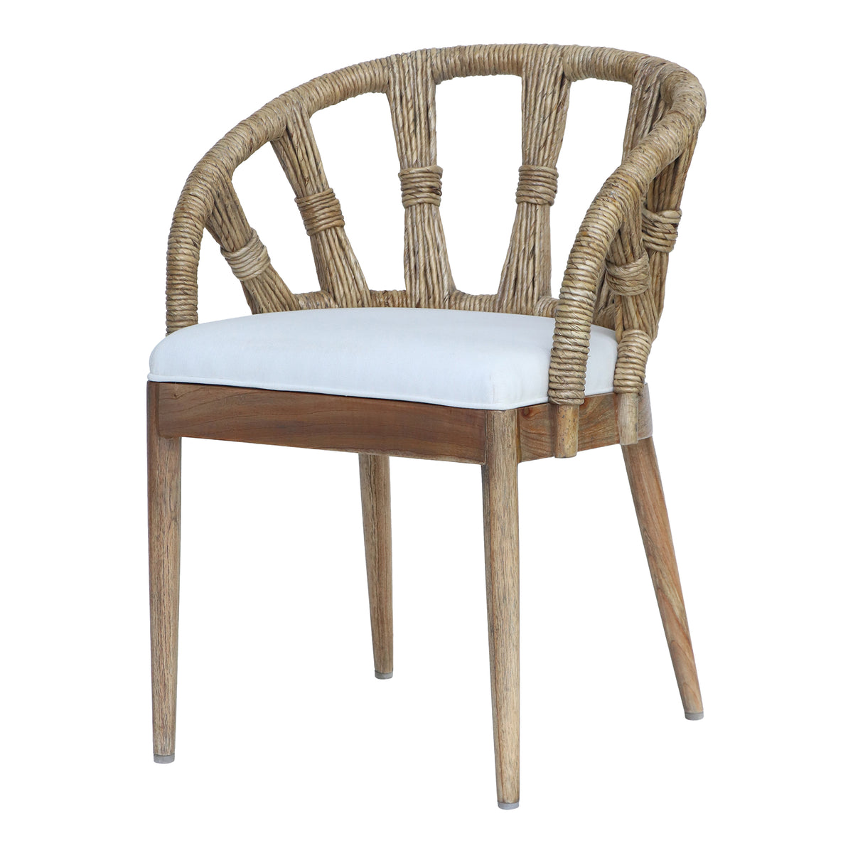 Malibu Solid Wood Upholstered Barrel Dining Chair