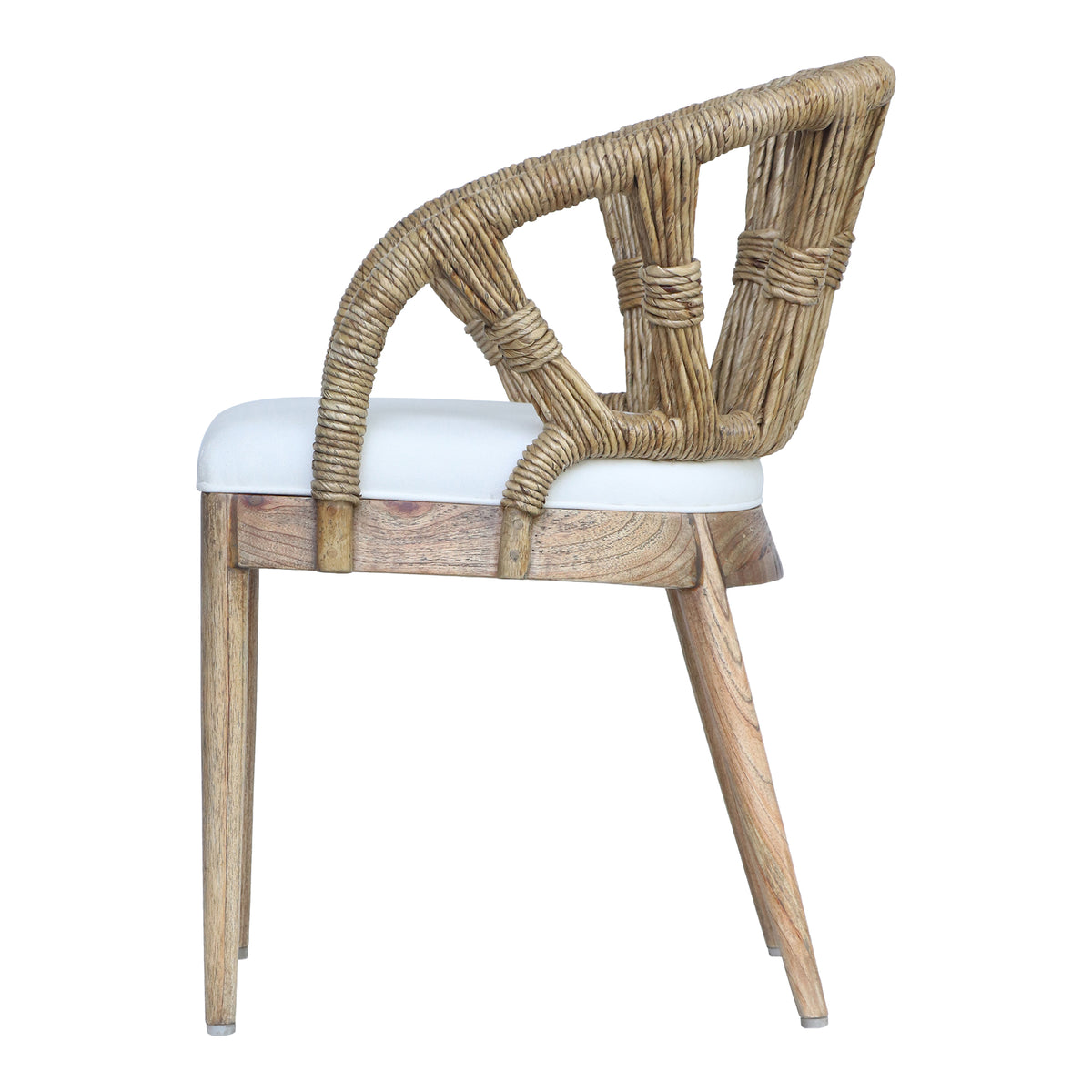 Malibu Solid Wood Upholstered Barrel Dining Chair
