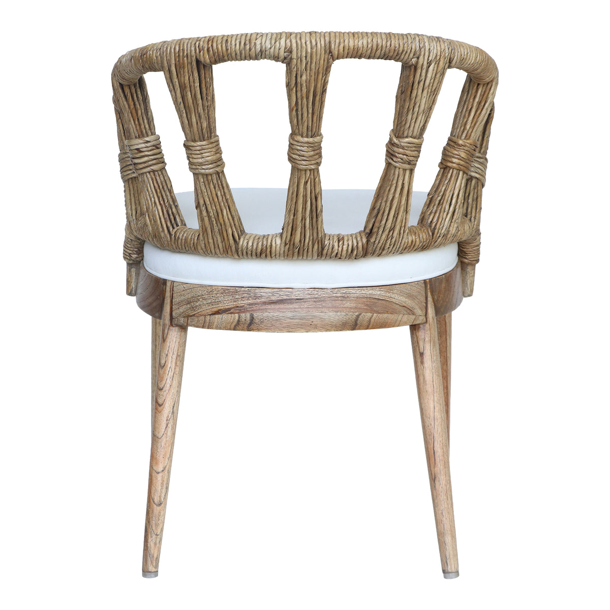 Malibu Solid Wood Upholstered Barrel Dining Chair