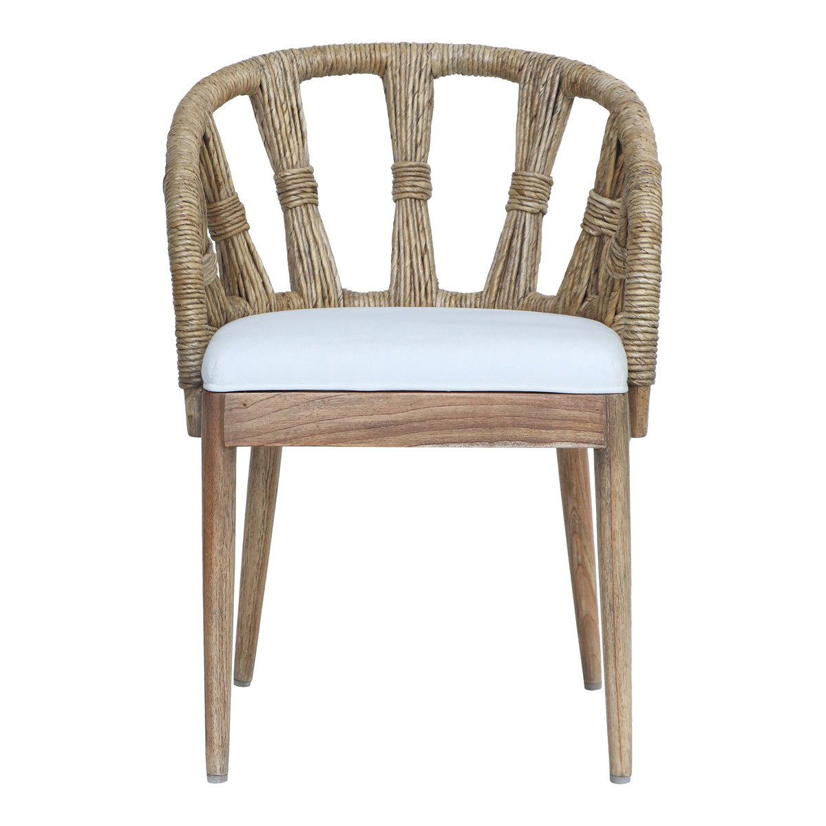 Malibu Solid Wood Upholstered Barrel Dining Chair
