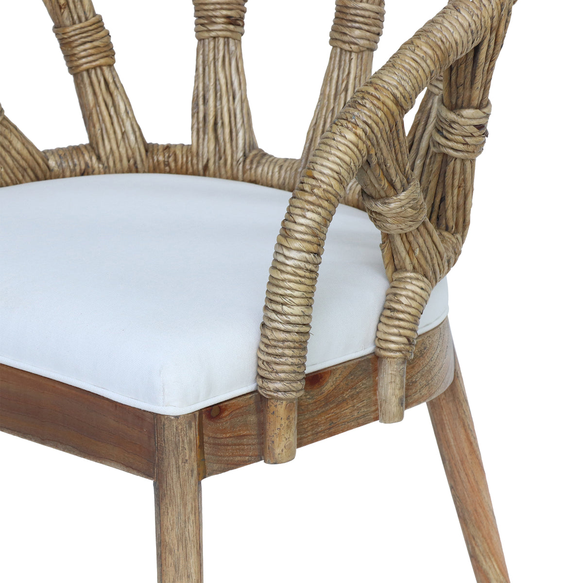 Malibu Solid Wood Upholstered Barrel Dining Chair