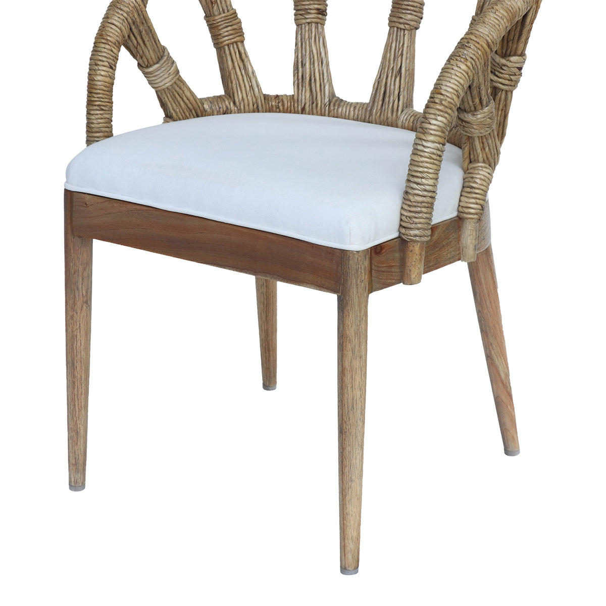 Malibu Solid Wood Upholstered Barrel Dining Chair
