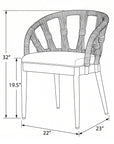 Malibu Solid Wood Upholstered Barrel Dining Chair