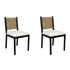 Beige Kauai Woven Seagrass Dining Chair, Set of 2 Mahogany Wood dining chair