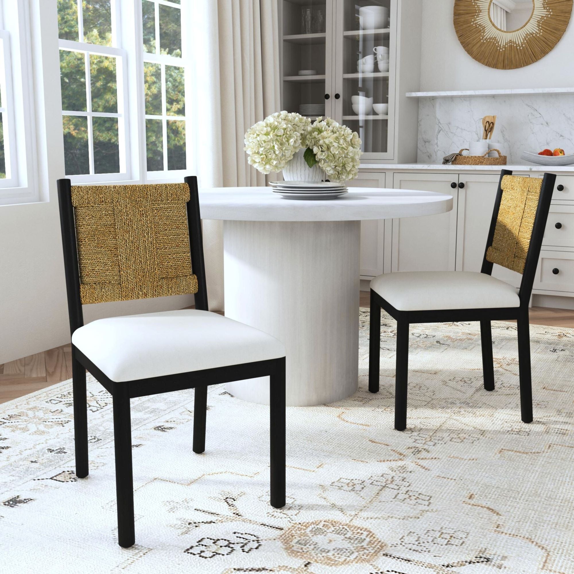 Kauai Woven Seagrass Dining Chair, Set of 2