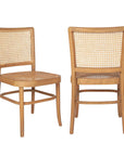 Keilen Cane Dining Chairs, Set of 2
