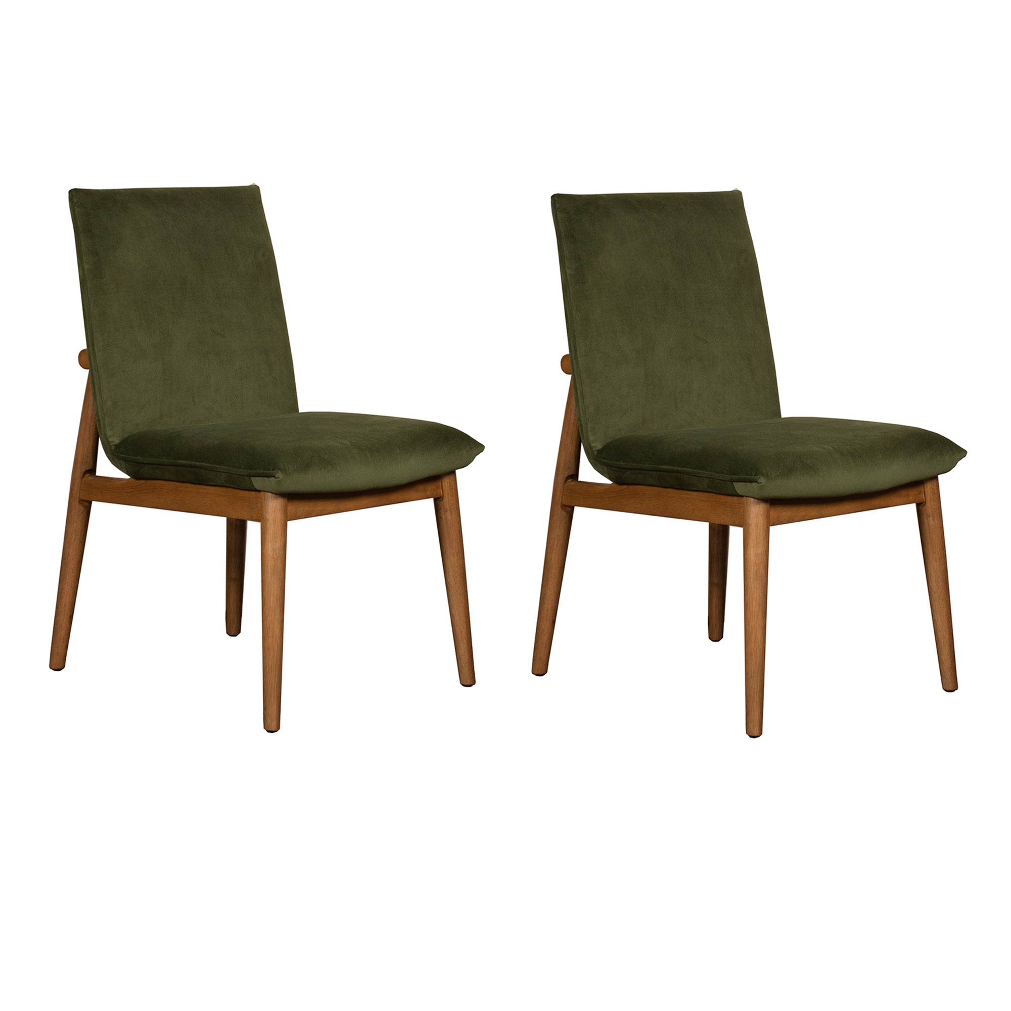 Nova Upholstered Solid Wood Dining Chairs (Set of 2)