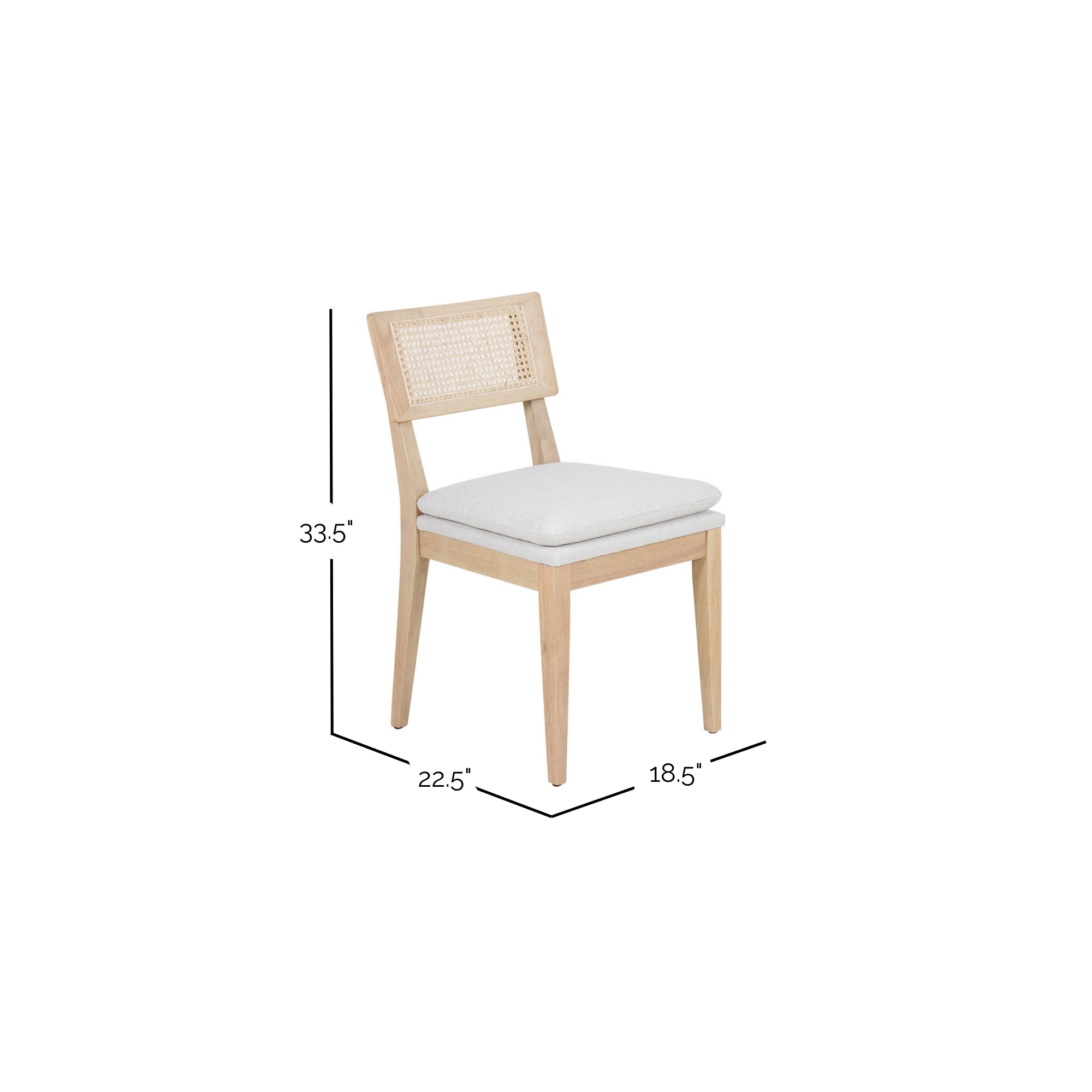 Cane Back Dining Chair, Set of 2
