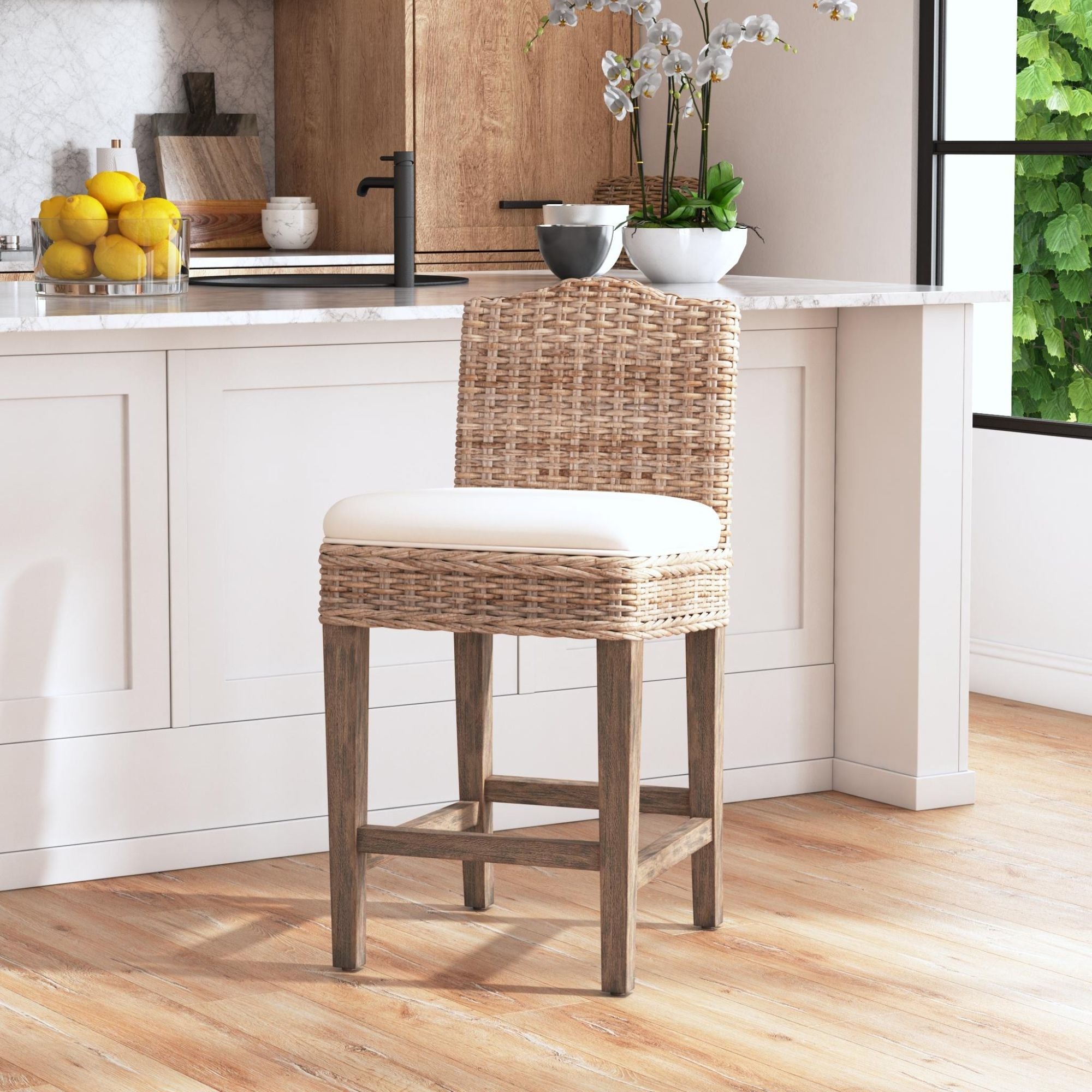 Duvall Rattan Stool