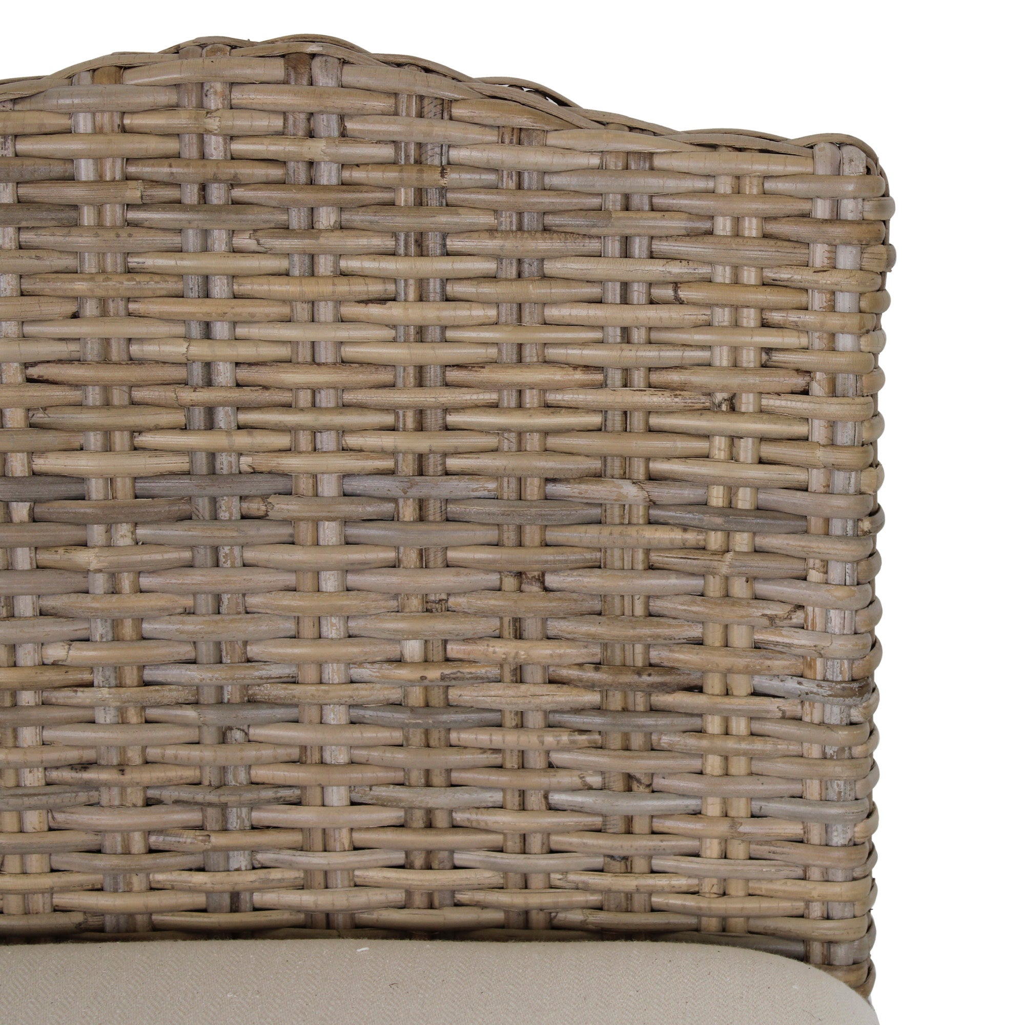 Duvall Handwoven Rattan and Teak Stool