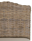 Duvall Handwoven Rattan and Teak Stool