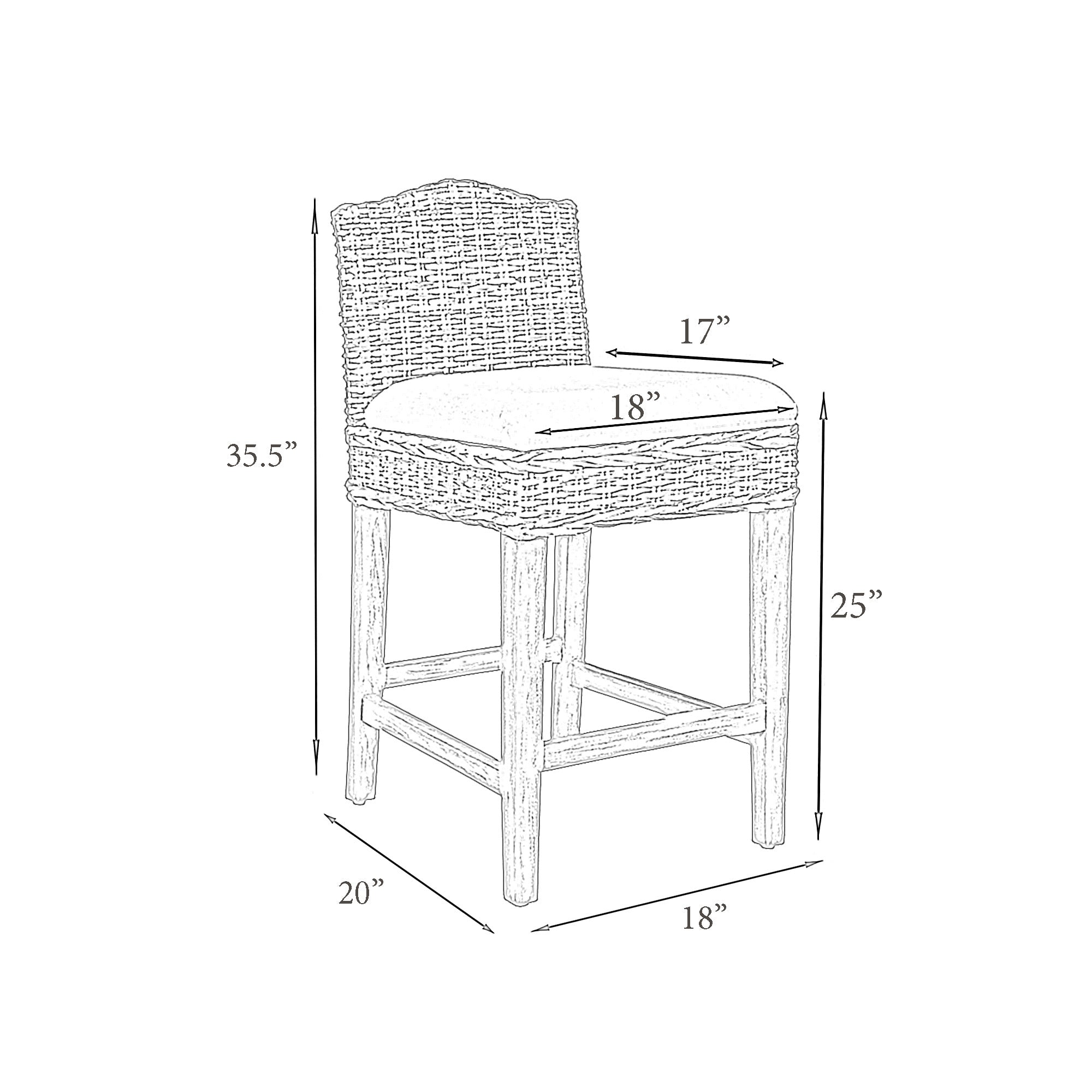 Duvall Rattan Stool
