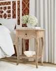 Bishop 1 Drawer Curved Leg Accent Table