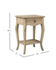 Bishop 26" Curved Leg Solid Wood Accent Table Solid Wood nightstand