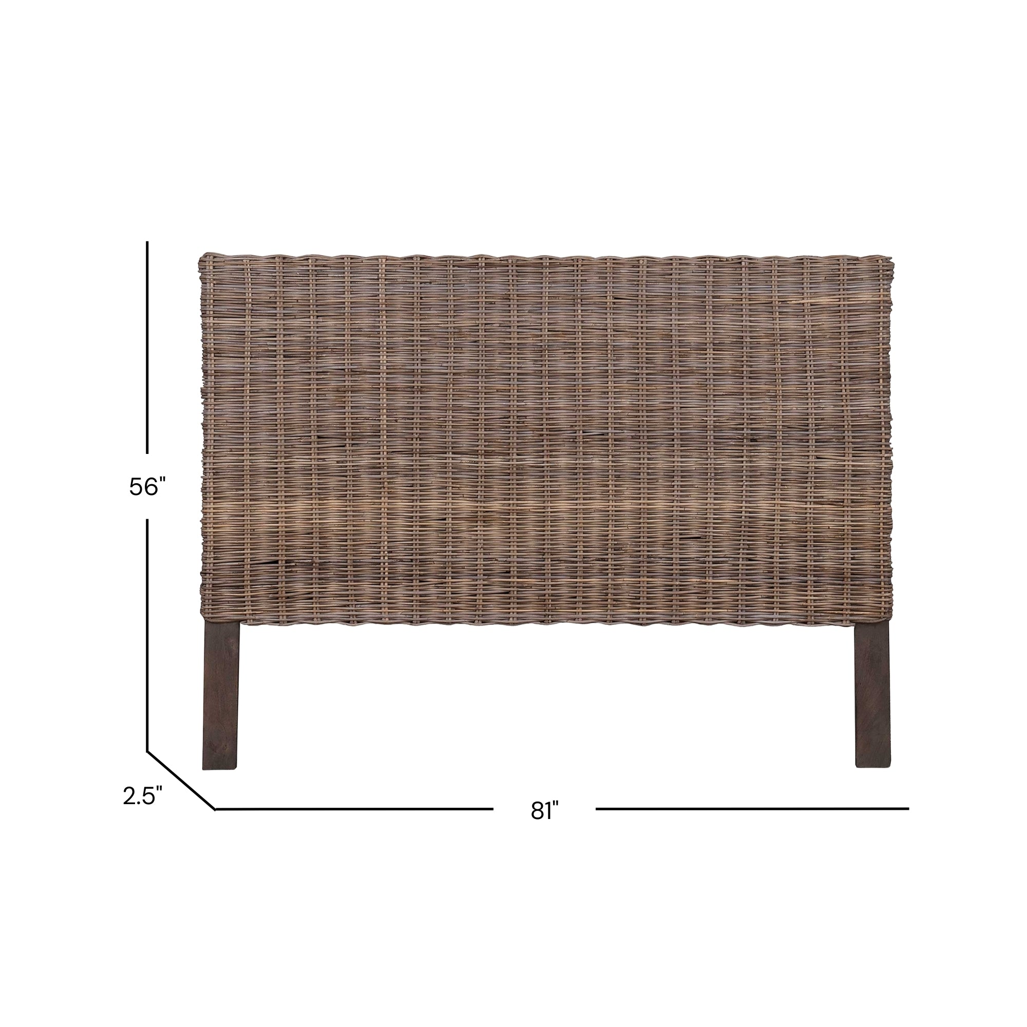Reed Woven Rattan Headboard Solid Wood headboard