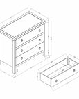 Callan 3 Drawer Dresser Solid Wood dresser