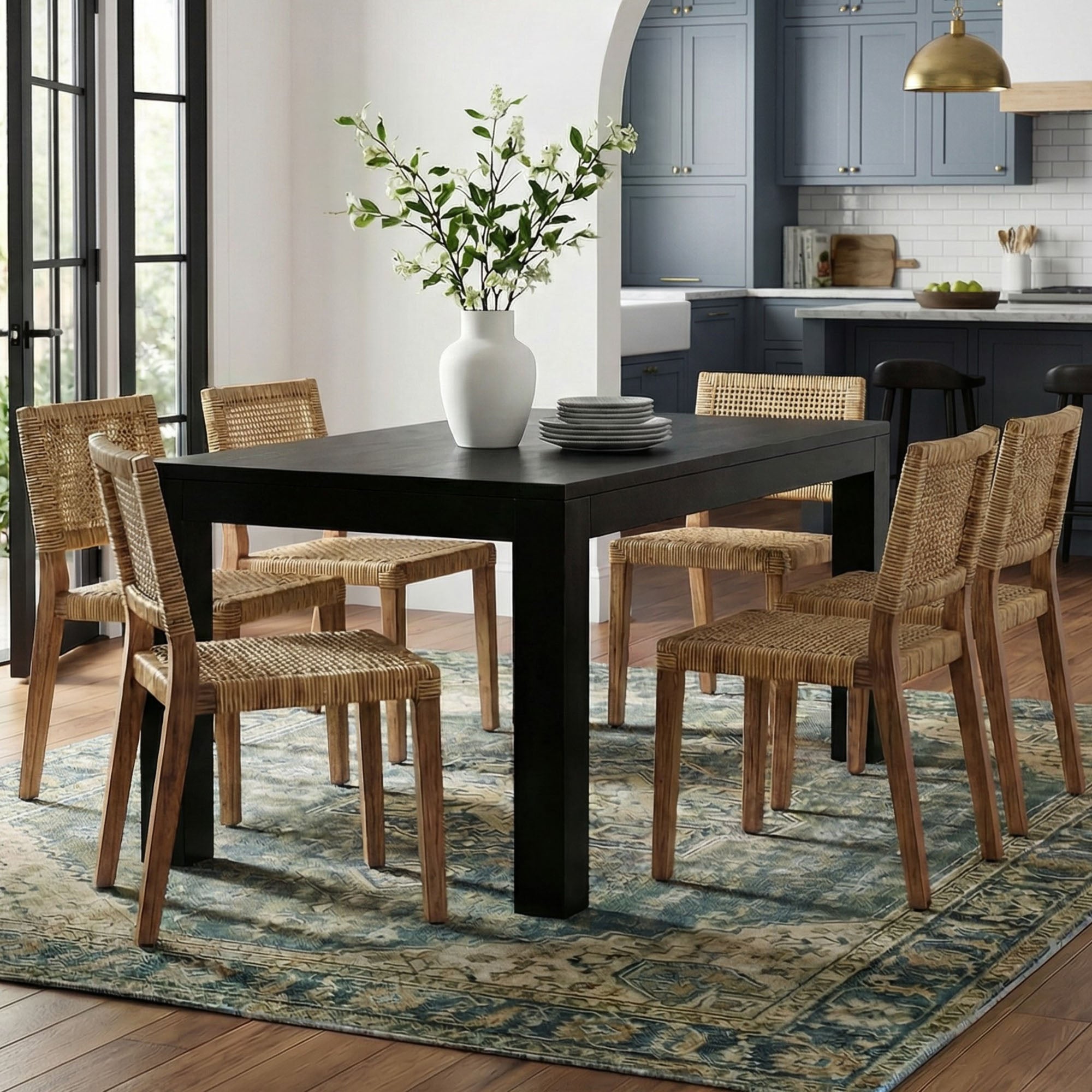 Parsons Solid Wood Rectangular Dining Table, 63"