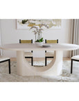 Celeste Arch Base 84"W Oval Dining Table