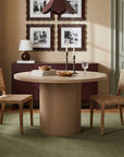 Bianca Round Solid Mango Wood Dining Table, 48"