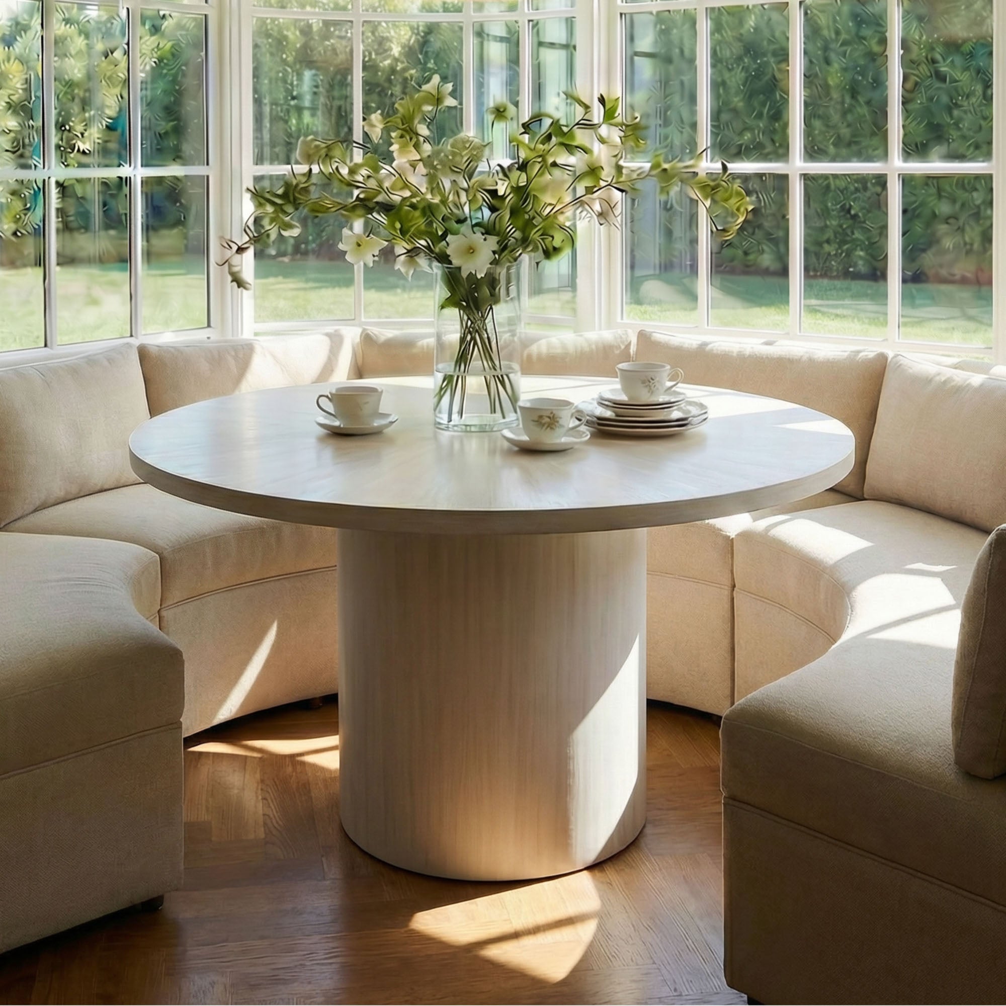 Mango Wood Round Dining Table