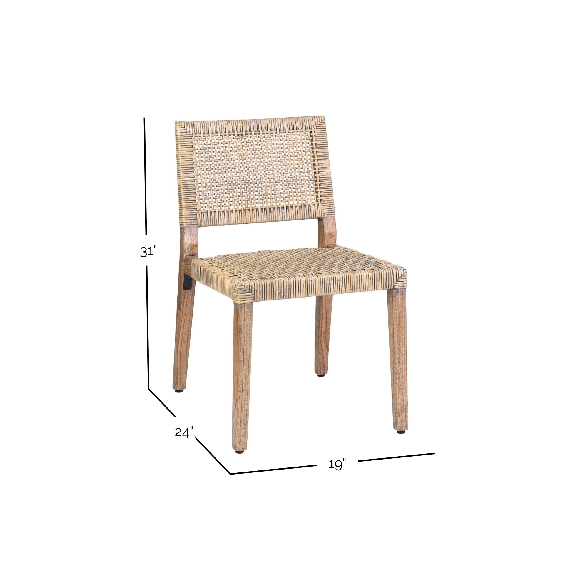 Celyn Rattan Dining Chairs(Set of 2)