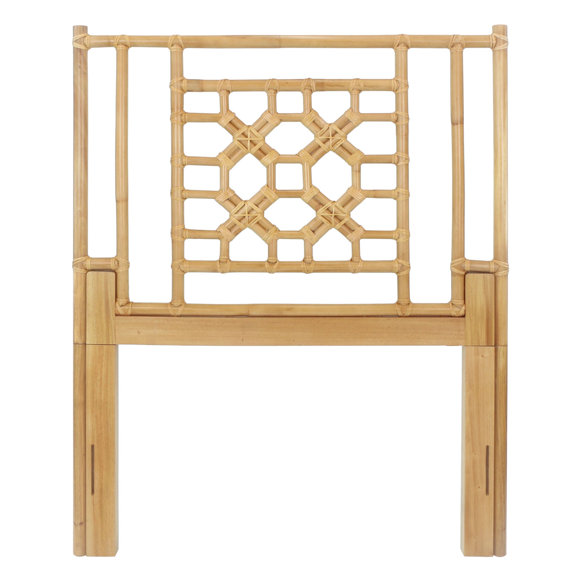 Annalisa Handwoven Rattan Lattice Headboard