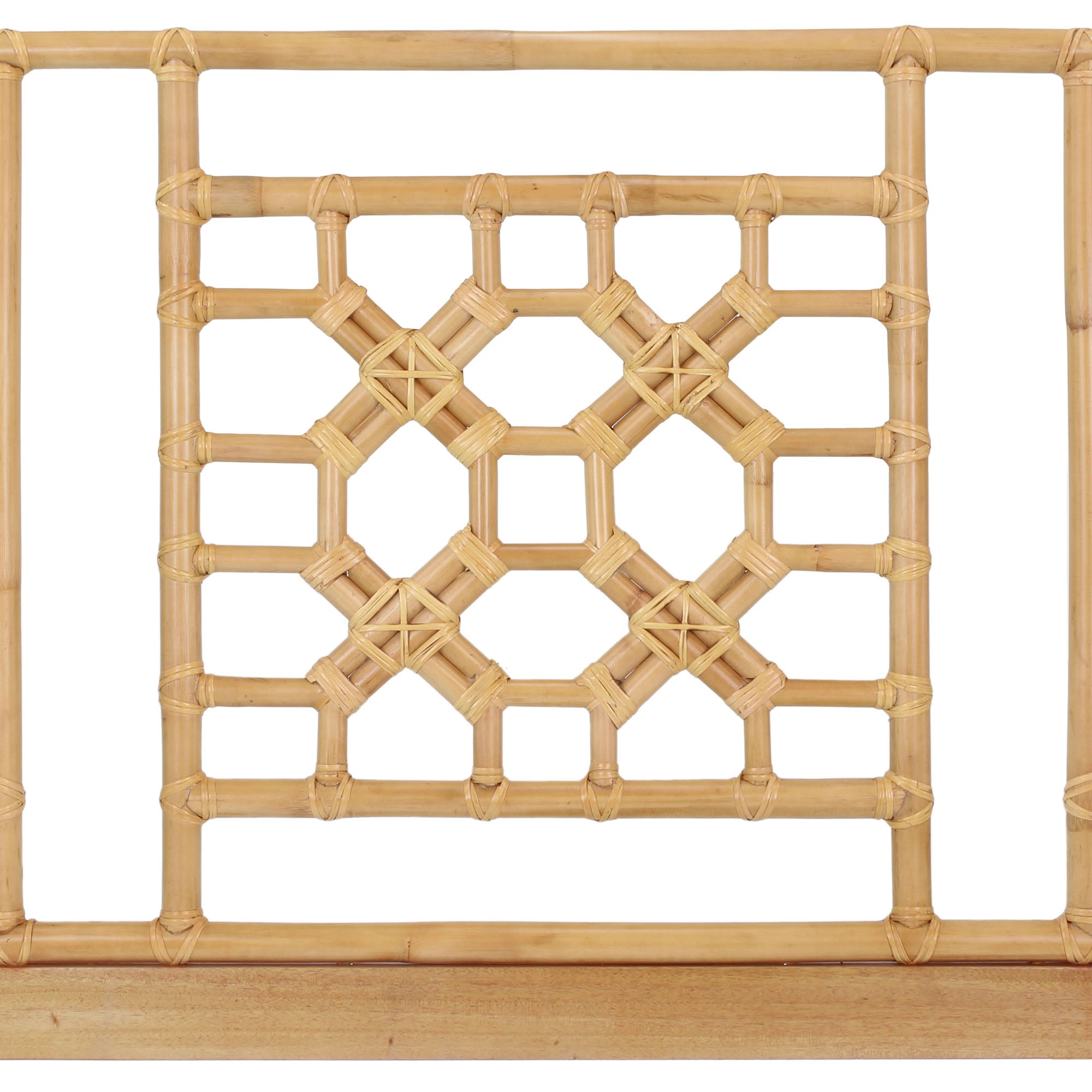 Annalisa Handwoven Rattan Lattice Headboard
