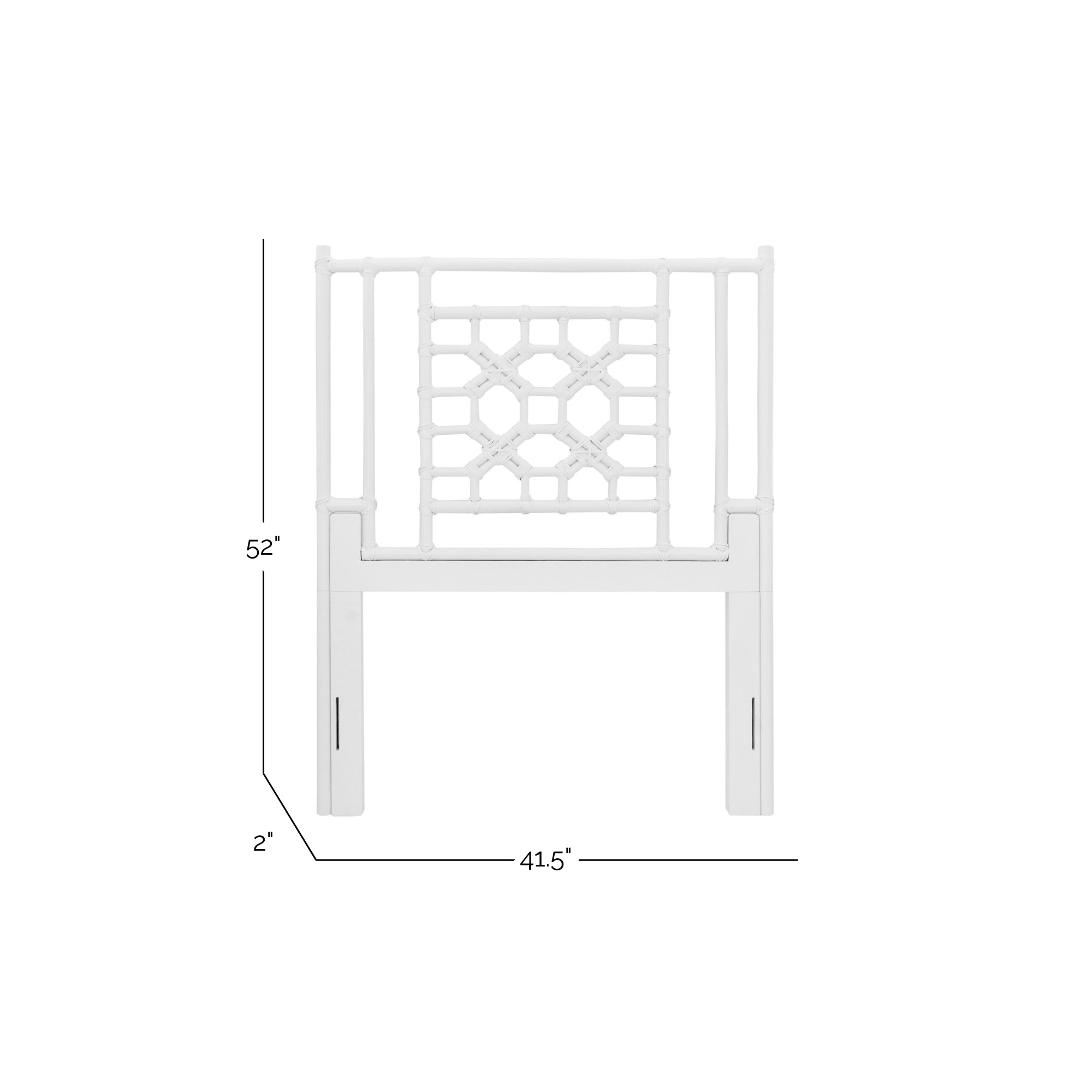 Annalisa Rattan Lattice Headboard Solid Wood headboard