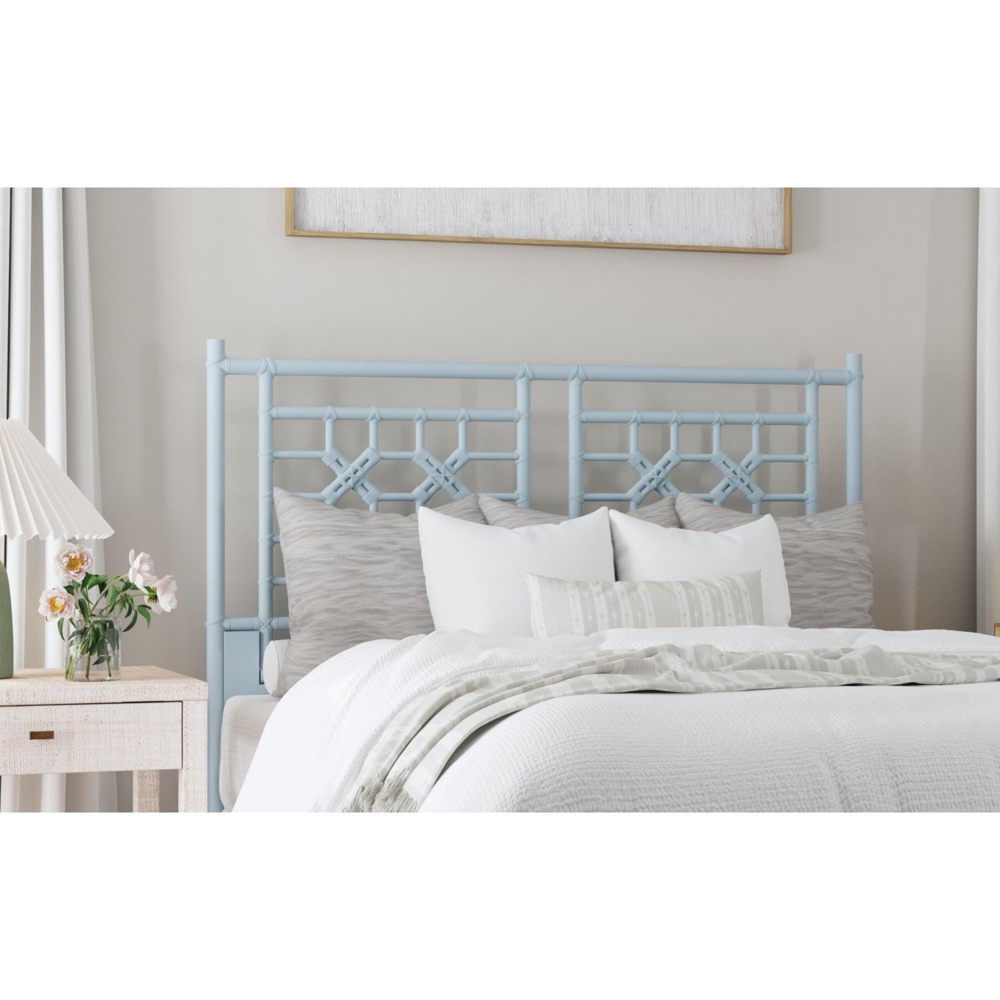 Annalisa Rattan Lattice Back Headboard