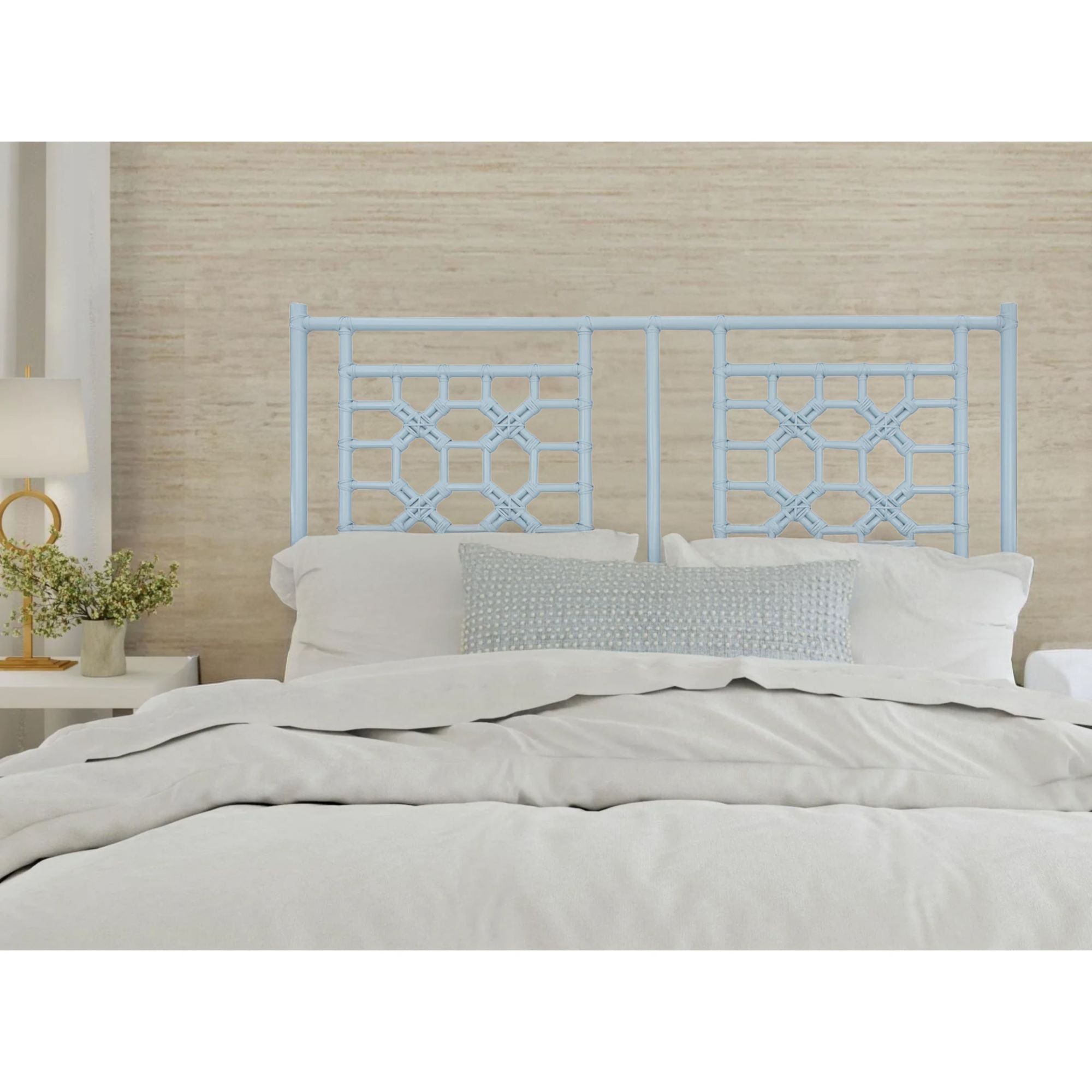 Annalisa Rattan Lattice Back Headboard