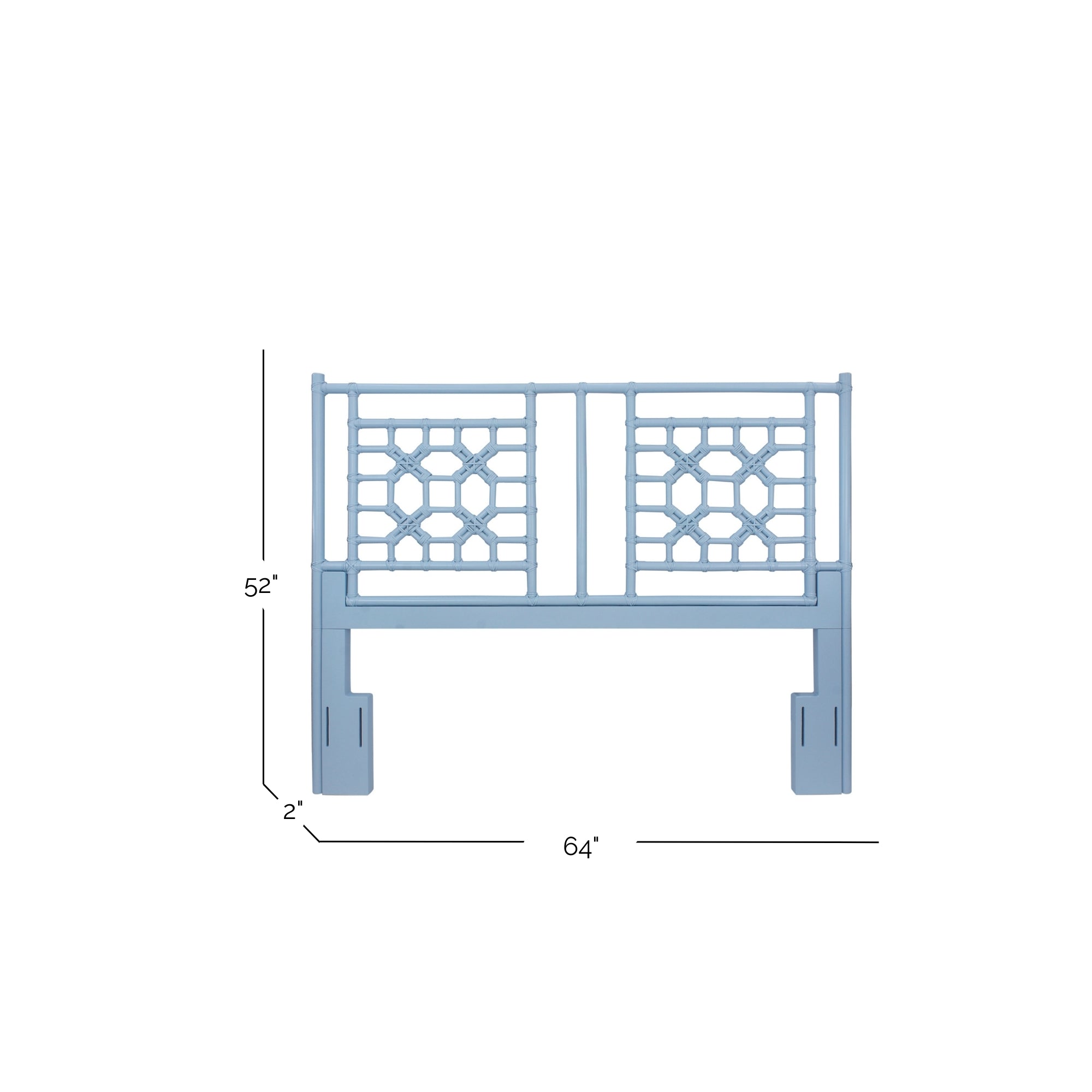 Annalisa Rattan Lattice Headboard Solid Wood headboard