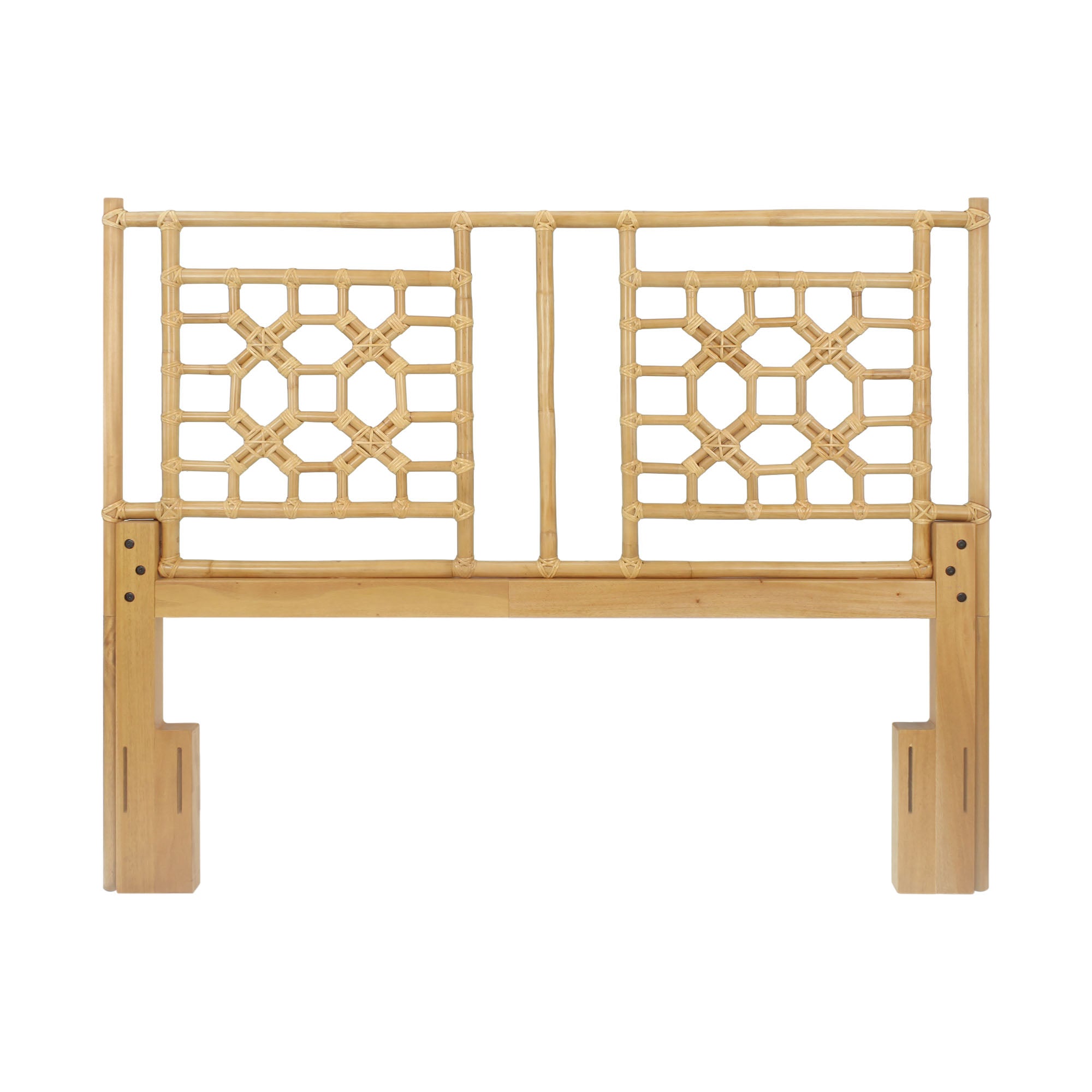 Annalisa Handwoven Rattan Lattice Headboard