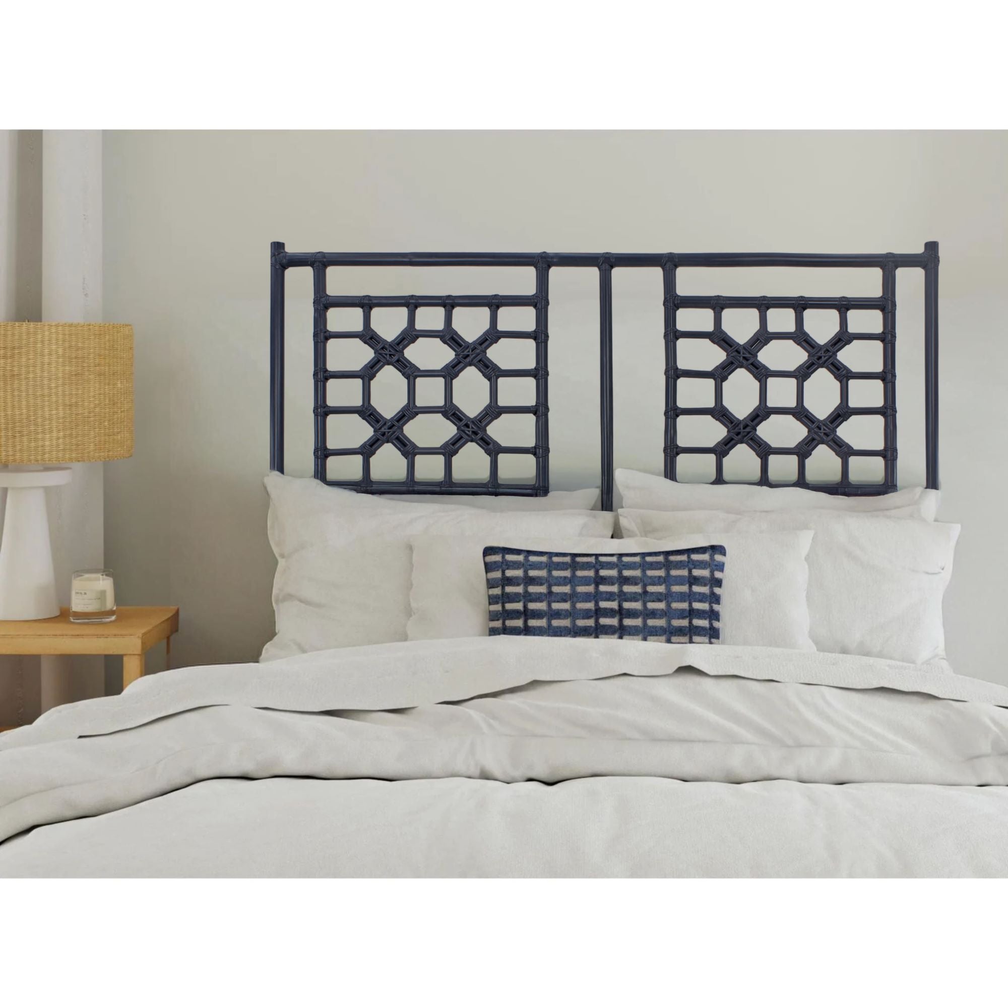 Annalisa Rattan Lattice Back Headboard