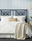 Annalisa Rattan Lattice Headboard Solid Wood headboard