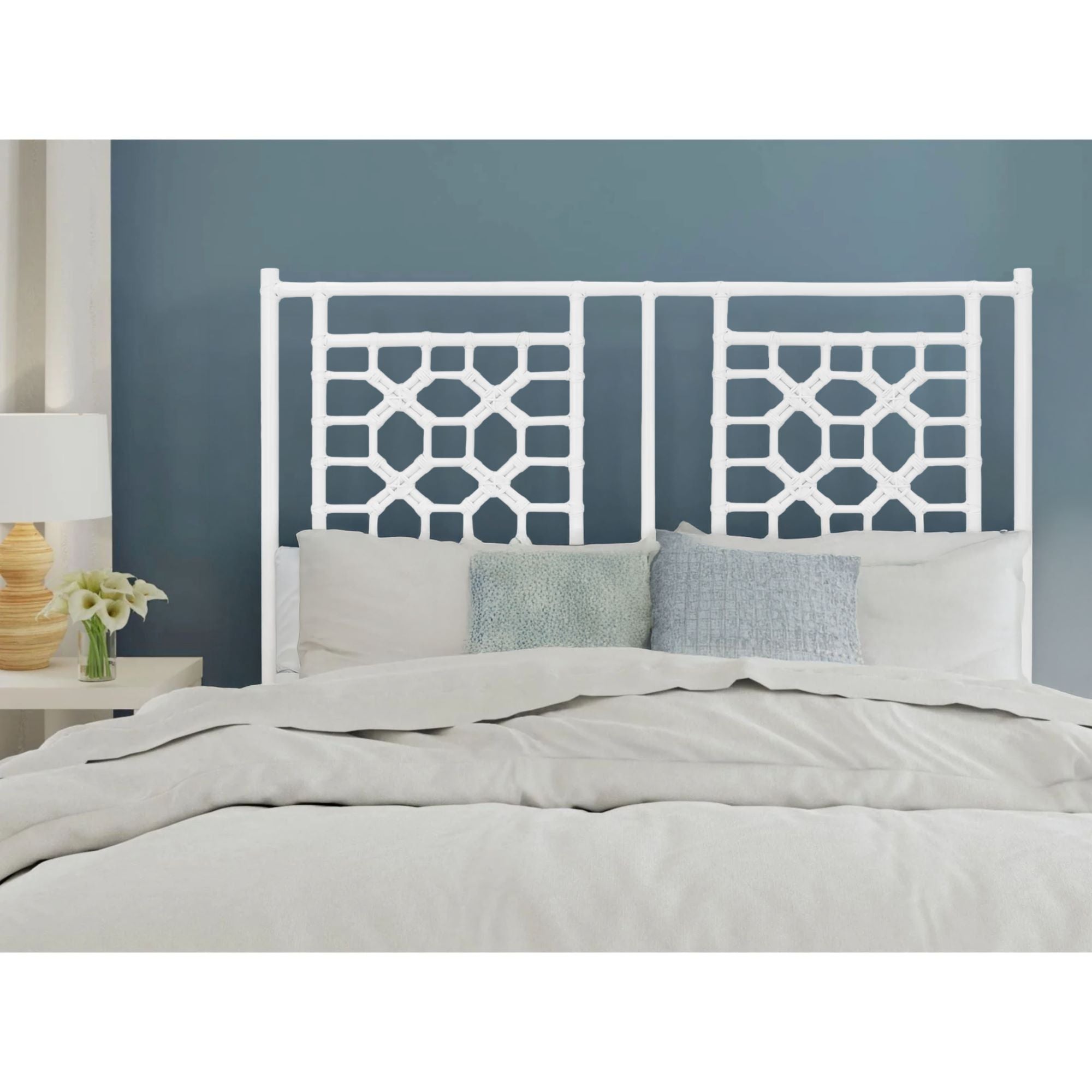 Annalisa Rattan Lattice Back Headboard