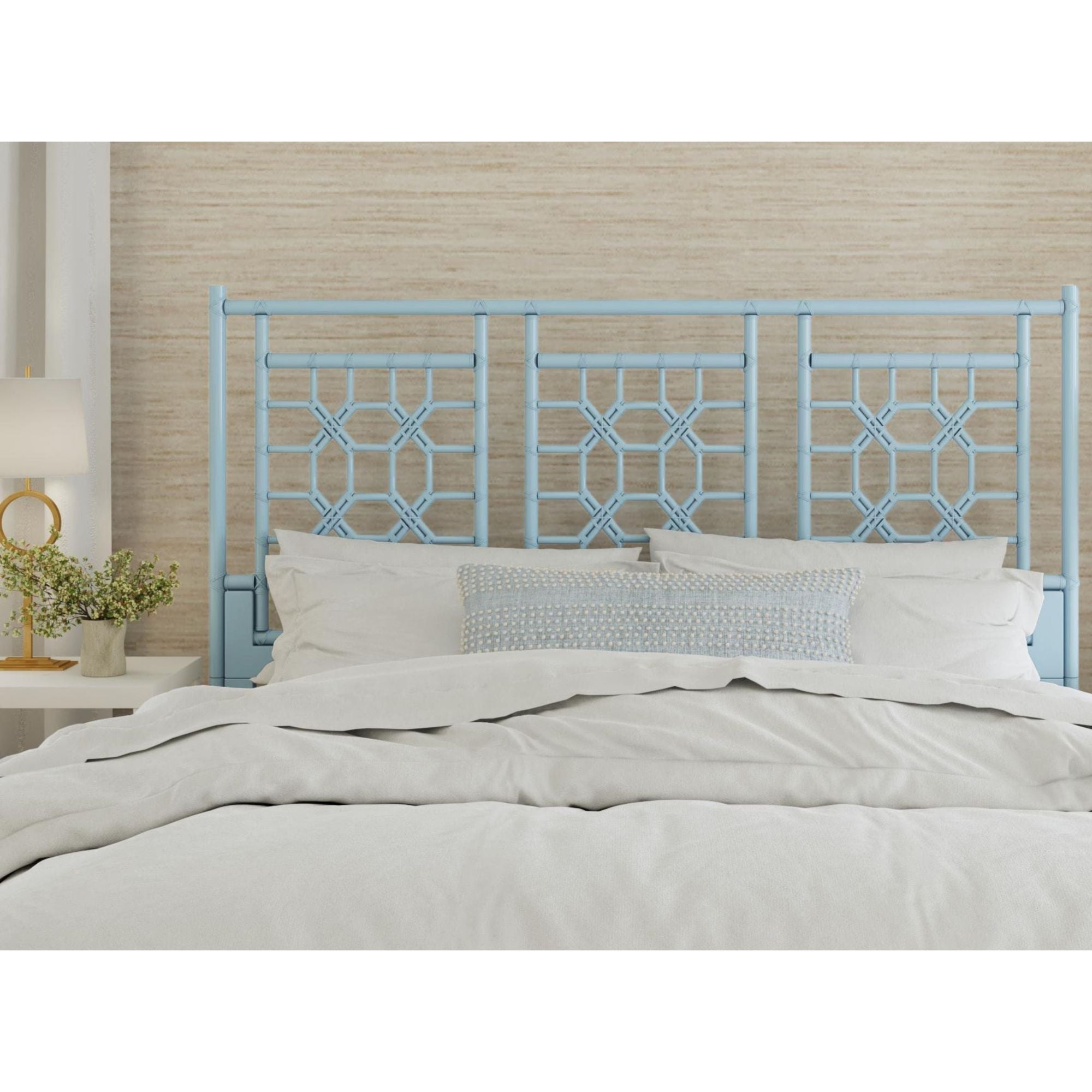 Annalisa Rattan Lattice Back Headboard