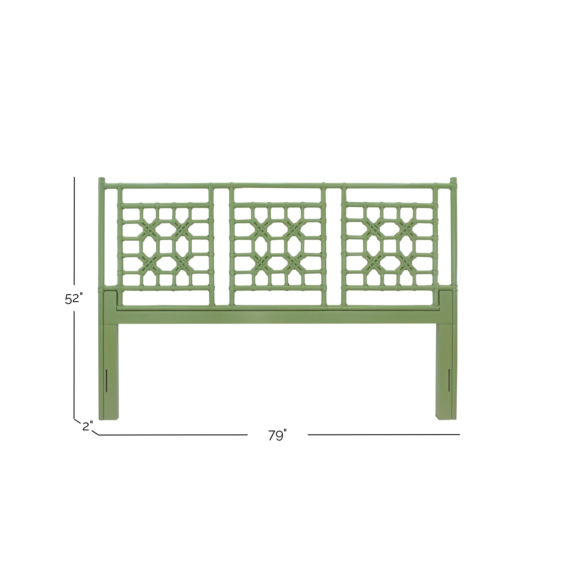 Annalisa Rattan Lattice Headboard Solid Wood headboard