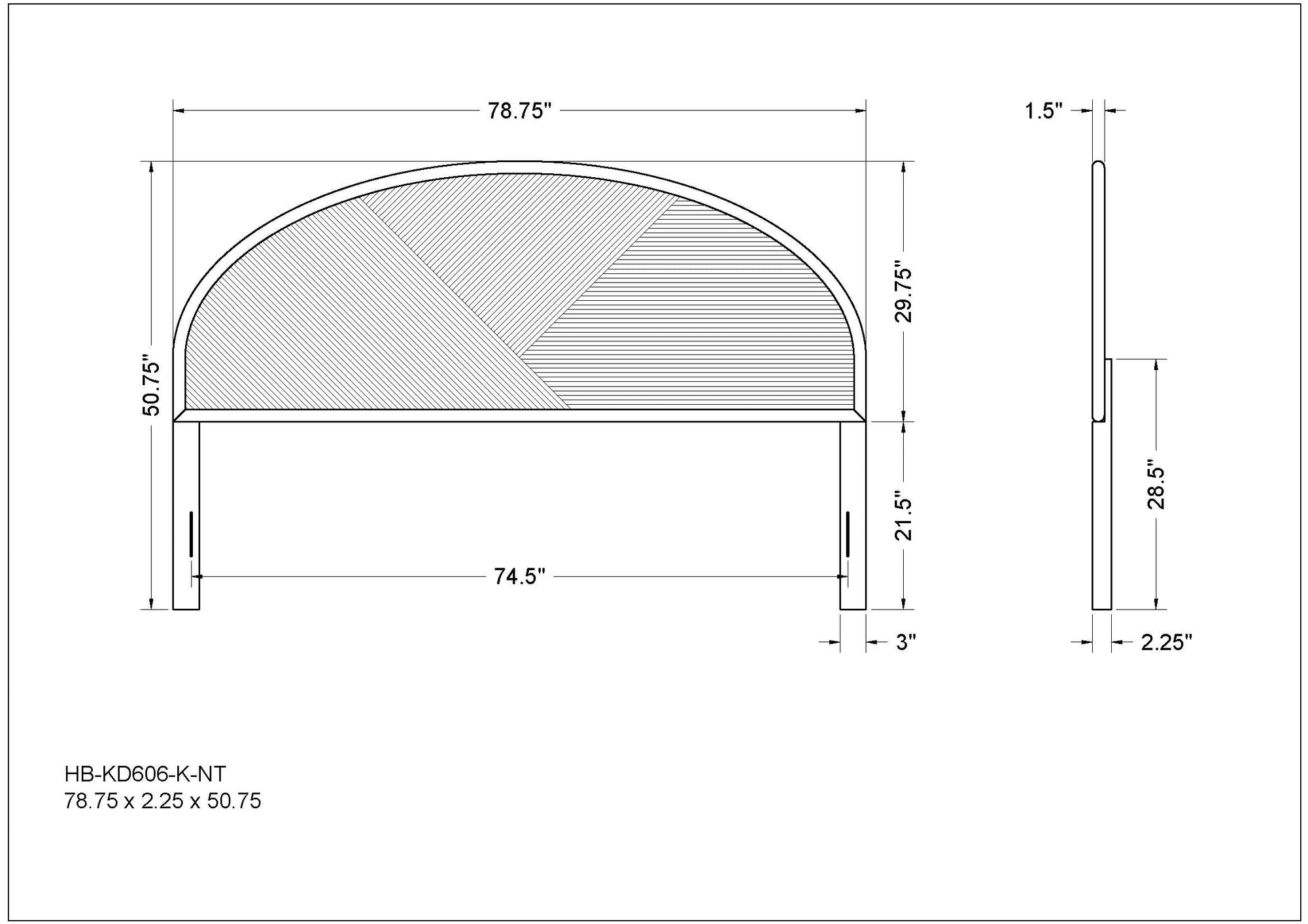 Doma Rattan Ribbed Headboard