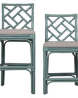 Stacie Rattan Lattice-Back Stool