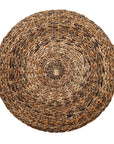 Liv Hand-Woven Natural Abaca Wood Round Coffee Table