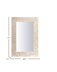 Campbell 27" Capiz Shell Mirror Solid Wood wall mirror