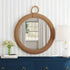Beige Aspen Round Handwoven Jute Rope Mirror Jute wall mirror
