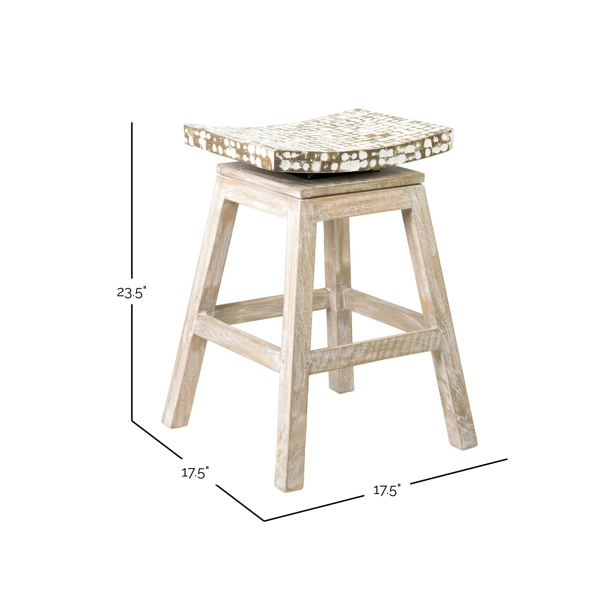 Lawson Wood and Coconut Counter Stool Solid Wood counter stool