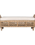 Francine 57" Banana Leaf Double Bench Solid Wood bench