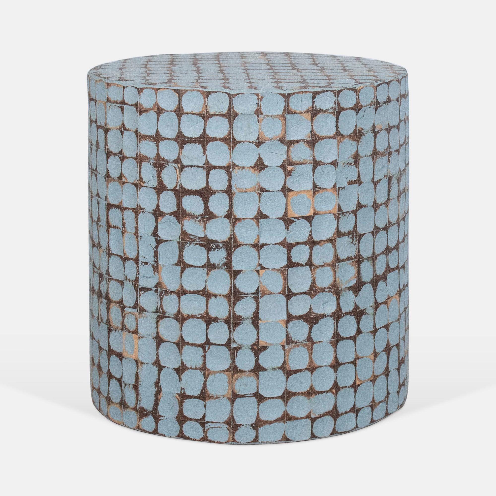 Mila 16" Coconut Shell Round Accent Table