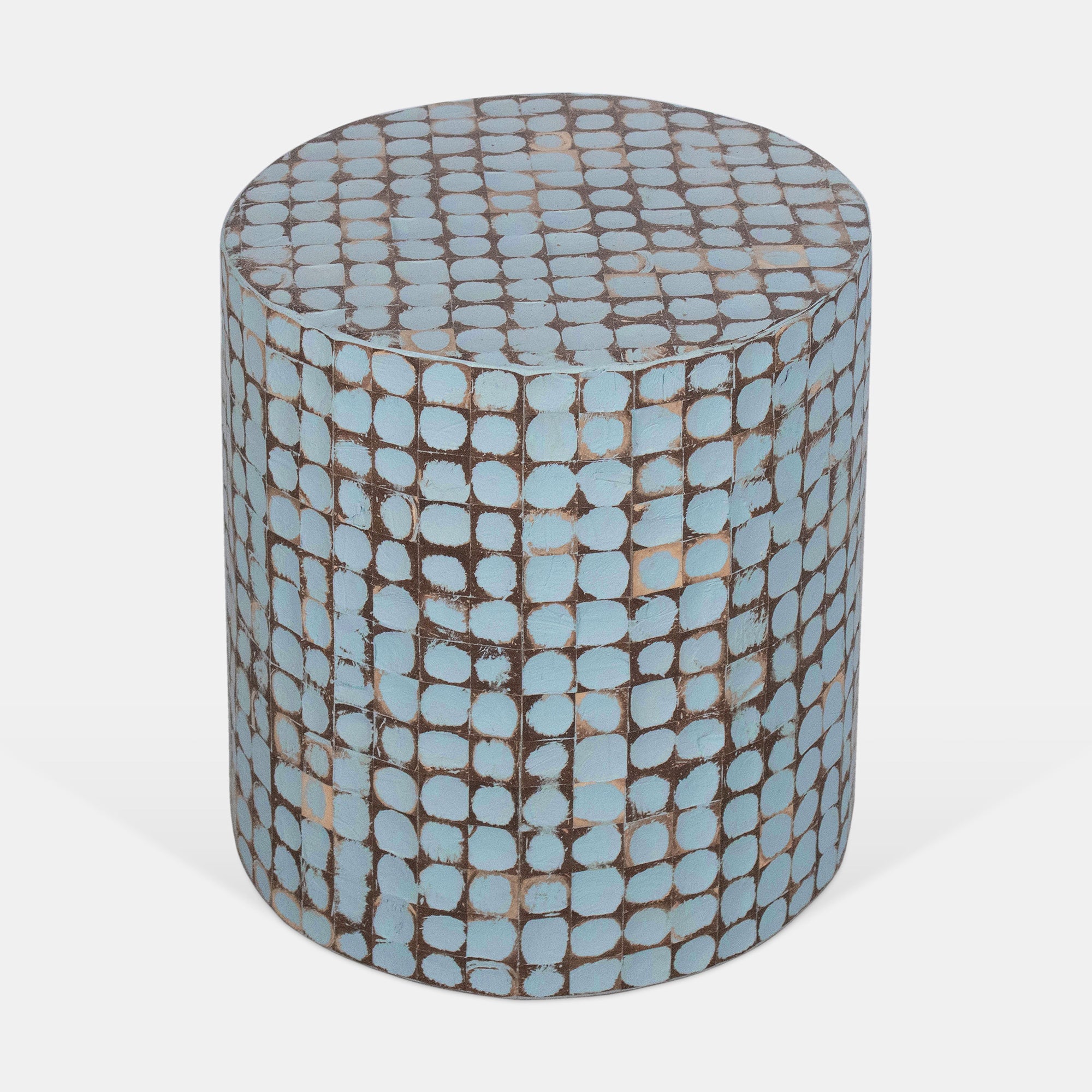 Mila 16" Coconut Shell Round Accent Table