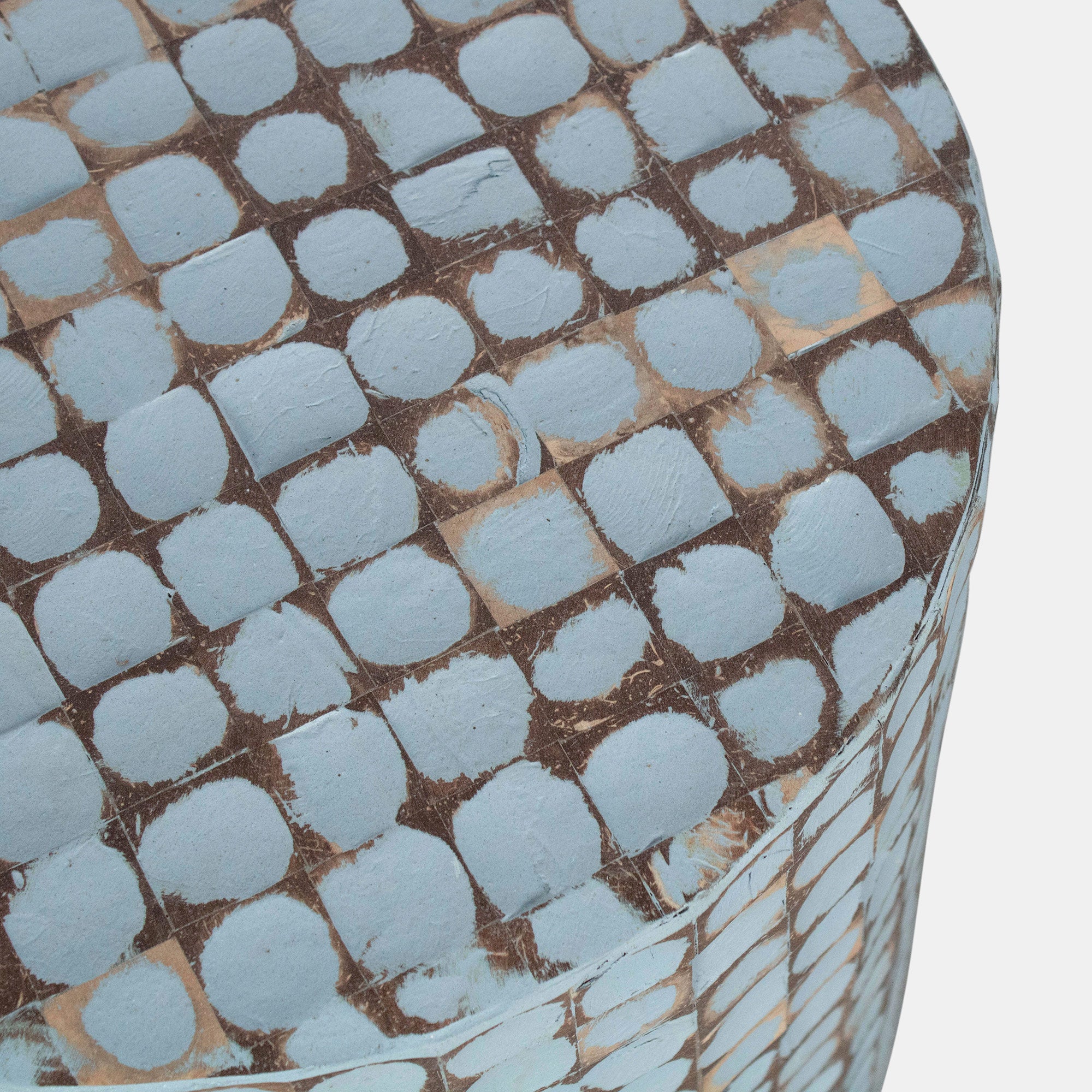 Mila 16" Coconut Shell Round Accent Table