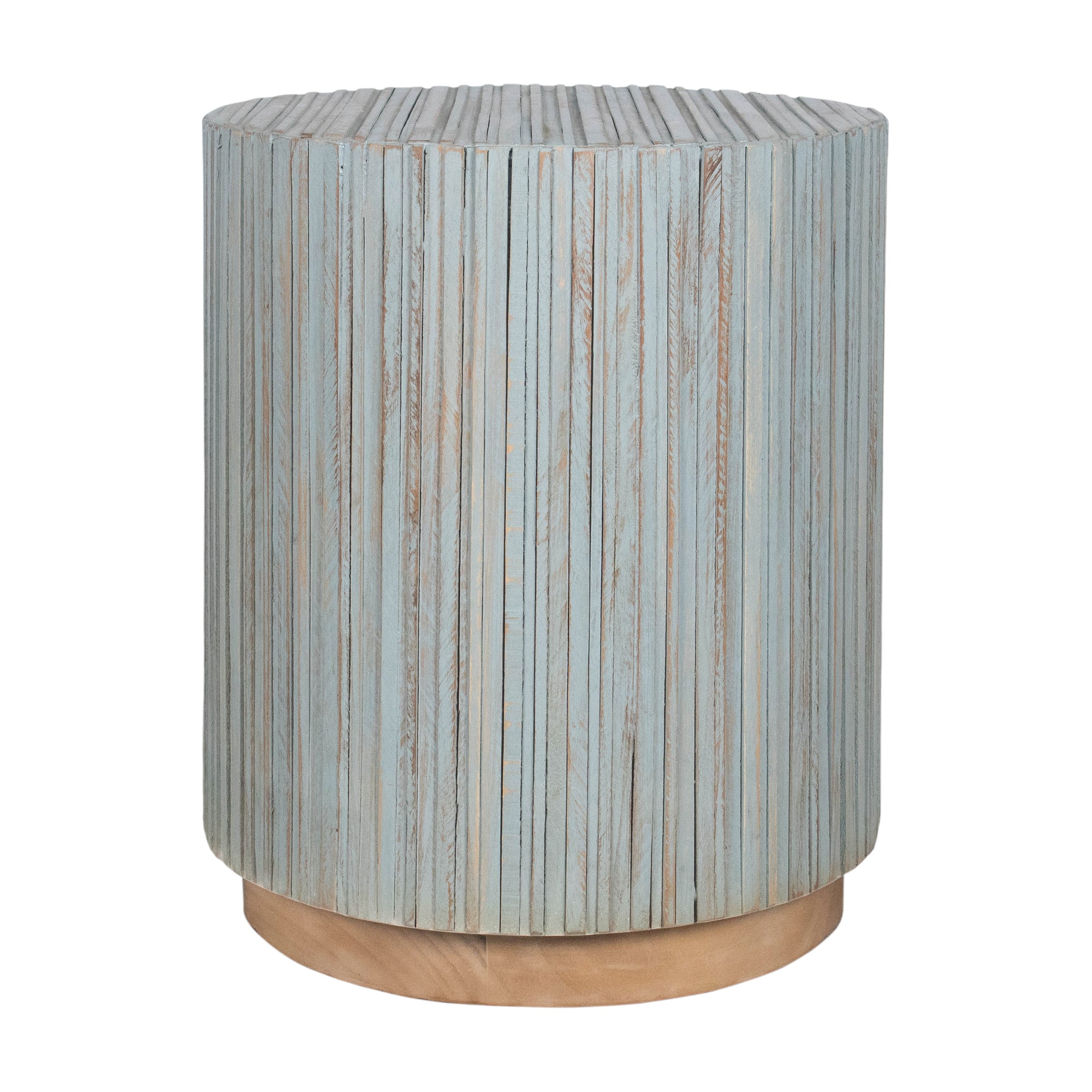 Monroe Round Teak Wood End Table